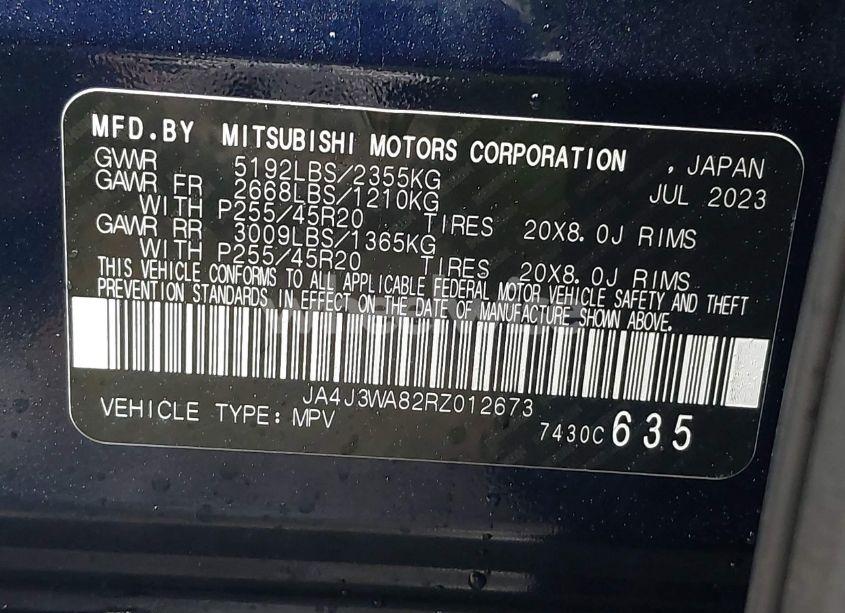 Photo 9 of 2024 Mitsubishi Outlander SEL (VIN JA4J3WA82RZ012673)