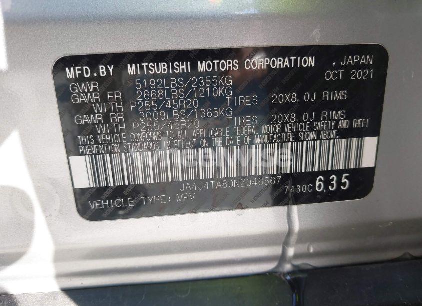 Photo 9 of 2022 Mitsubishi Outlander ES 2.5 S-AWC (VIN JA4J4TA80NZ046567)