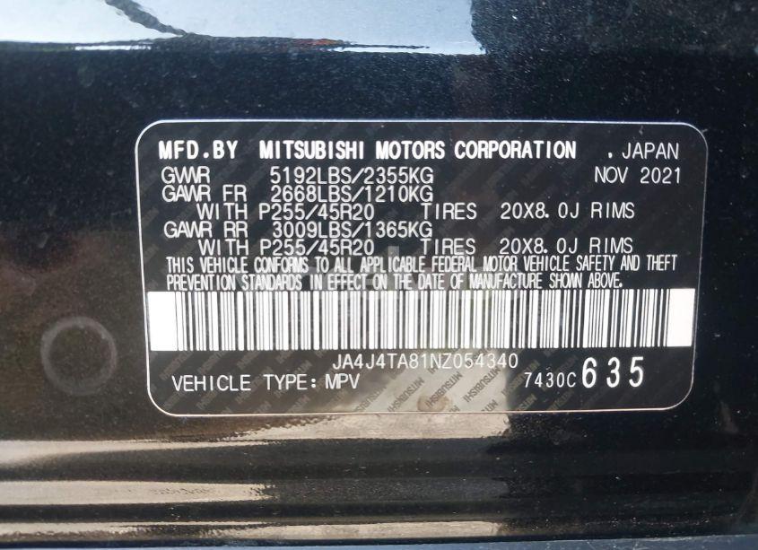 Photo 9 of 2022 Mitsubishi Outlander ES 2.5 S-AWC (VIN JA4J4TA81NZ054340)