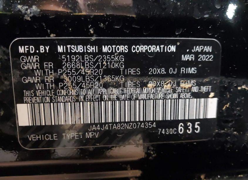 Photo 9 of 2022 Mitsubishi Outlander ES 2.5 S-AWC (VIN JA4J4TA82NZ074354)