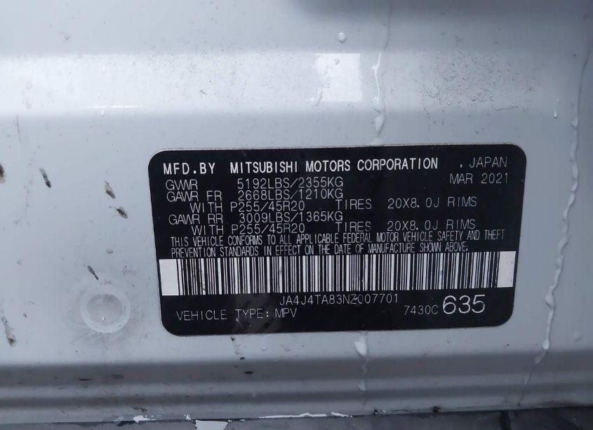 Photo 9 of 2022 Mitsubishi Outlander ES 2.5 (VIN JA4J4TA83NZ007701)