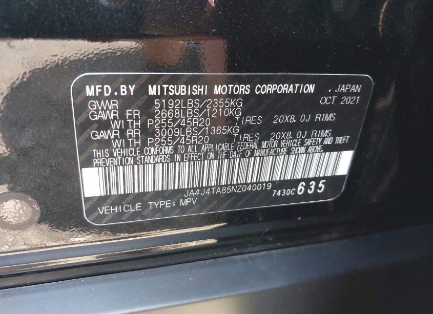 Photo 9 of 2022 Mitsubishi Outlander ES 2.5 S-AWC (VIN JA4J4TA85NZ040019)