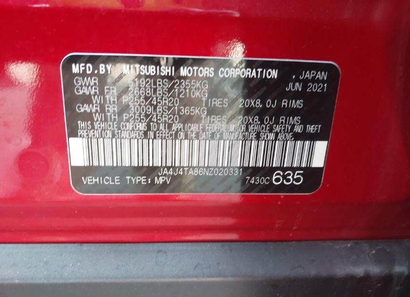 Photo 9 of 2022 Mitsubishi Outlander ES 2.5 (VIN JA4J4TA86NZ020331)