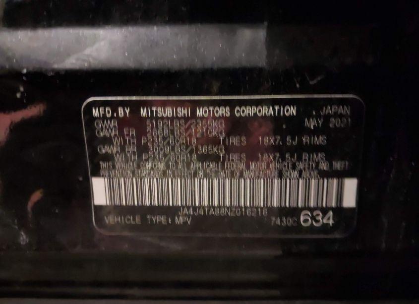 Photo 9 of 2022 Mitsubishi Outlander ES 2.5 S-AWC (VIN JA4J4TA88NZ016216)