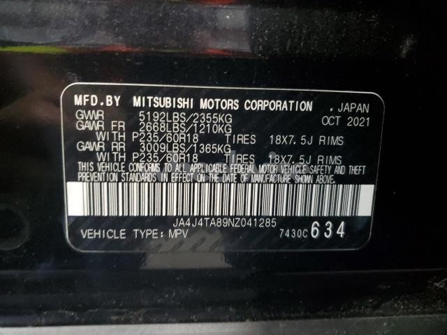 Photo 11 of 2022 MITSUBISHI OUTLANDER ES (VIN JA4J4TA89NZ041285)