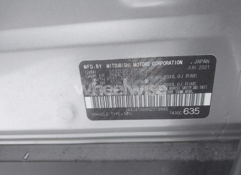 Photo 9 of 2022 Mitsubishi Outlander ES 2.5 (VIN JA4J4TA8XNZ019845)