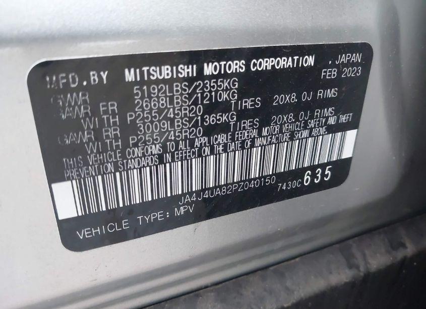 Photo 9 of 2023 Mitsubishi Outlander SE 2.5 (VIN JA4J4UA82PZ040150)