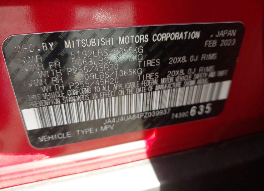 Photo 8 of 2023 Mitsubishi Outlander SE 2.5 (VIN JA4J4UA84PZ039937)