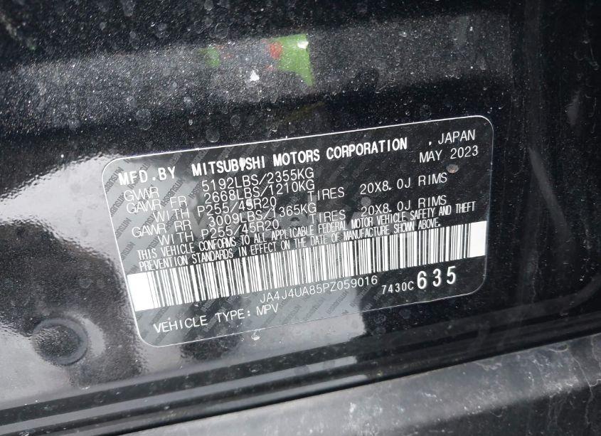 Photo 9 of 2023 Mitsubishi Outlander SE BLACK EDITION S-AWC (VIN JA4J4UA85PZ059016)