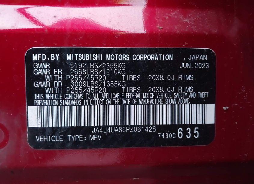 Photo 9 of 2023 Mitsubishi Outlander SE 2.5 S-AWC (VIN JA4J4UA85PZ061428)