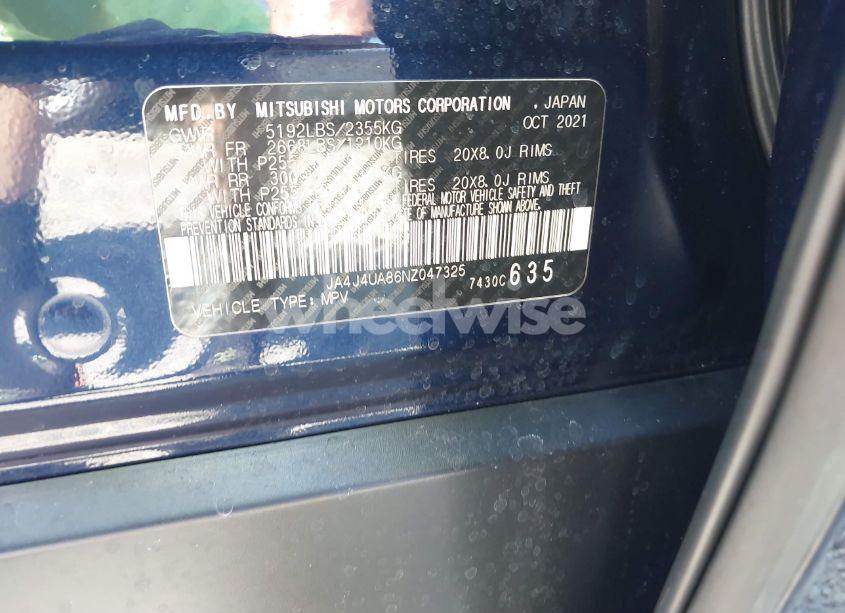 Photo 9 of 2022 Mitsubishi Outlander BLACK EDITION S-AWC/SE 2.5 S-AWC/SE LAUNCH EDITION S-AWC (VIN JA4J4UA86NZ047325)