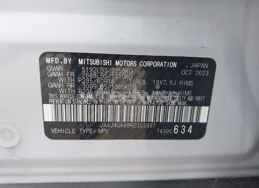 Photo 9 of 2024 Mitsubishi Outlander ES 2.5 S-AWC (VIN JA4J4UA88RZ023937)