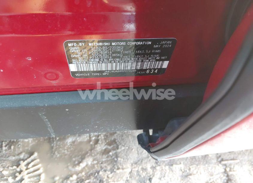 Photo 9 of 2024 Mitsubishi Outlander ES 2.5 S-AWC (VIN JA4J4UA88RZ073298)