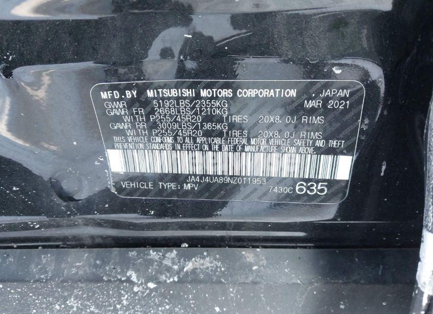 Photo 9 of 2022 Mitsubishi Outlander BLACK EDITION S-AWC/SE 2.5 S-AWC/SE LAUNCH EDITION S-AWC (VIN JA4J4UA89NZ011953)