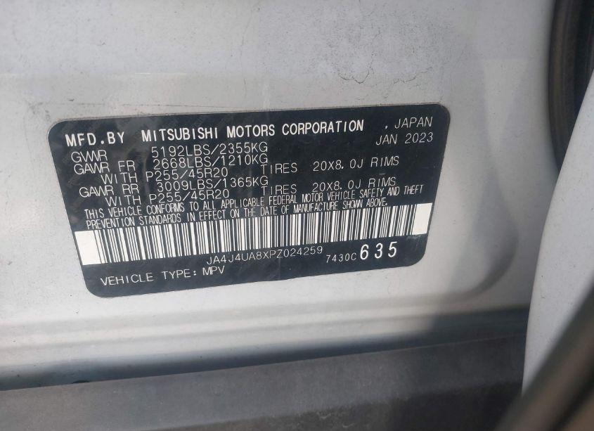 Photo 9 of 2023 Mitsubishi Outlander SE BLACK EDITION (VIN JA4J4UA8XPZ024259)