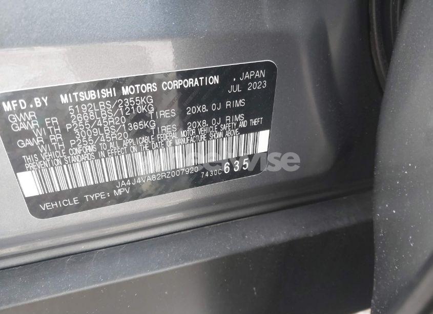 Photo 9 of 2024 Mitsubishi Outlander SE 2.5 S-AWC (VIN JA4J4VA82RZ007920)