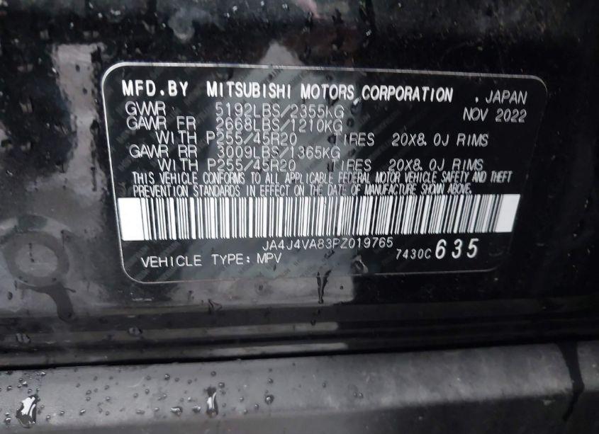 Photo 9 of 2023 Mitsubishi Outlander (VIN JA4J4VA83PZ019765)