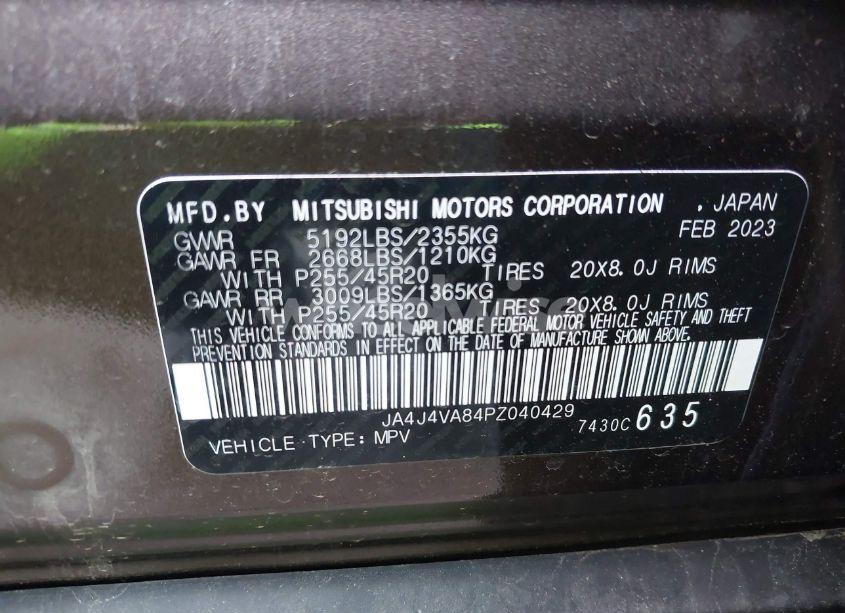Photo 9 of 2023 Mitsubishi Outlander SEL 2.5 (VIN JA4J4VA84PZ040429)