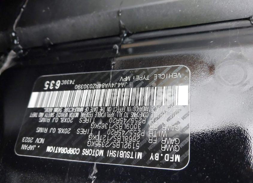 Photo 9 of 2024 Mitsubishi Outlander SE BLACK EDITION S-AWC (VIN JA4J4VA84RZ030390)