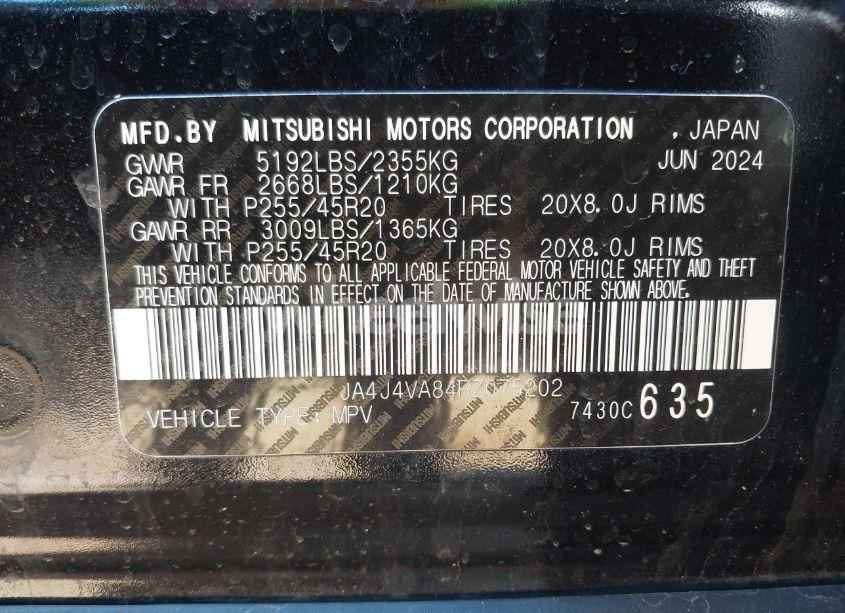 Photo 9 of 2024 Mitsubishi Outlander SE 2.5 S-AWC/SE BLACK EDITION S-AWC/SE BLACK EDITION W/PANO ROOF/SE RALLIART S-AWC (VIN JA4J4VA84RZ075202)