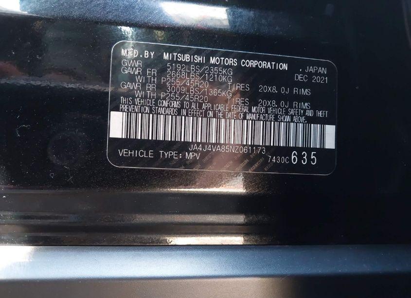 Photo 9 of 2022 Mitsubishi Outlander SEL SPECIAL EDITION (VIN JA4J4VA85NZ061173)