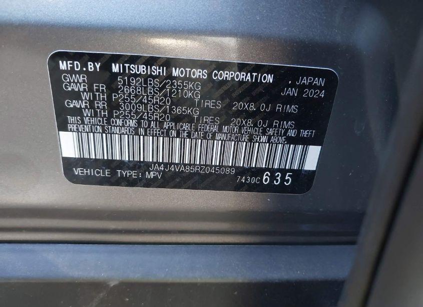 Photo 9 of 2024 Mitsubishi Outlander SE 2.5 /SE BLACK EDITION /SE BLACK EDITION W/PANO ROOF /SE RALLIART (VIN JA4J4VA85RZ045089)