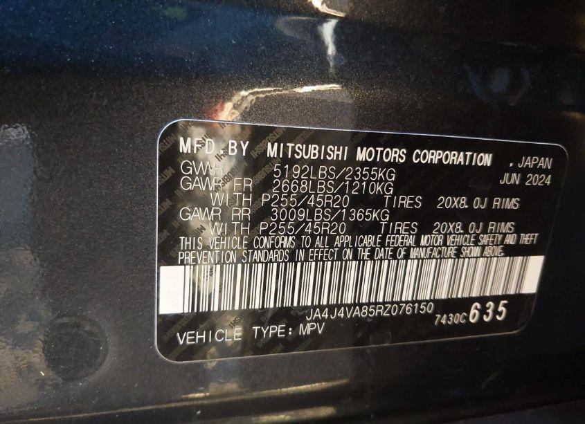 Photo 9 of 2024 Mitsubishi Outlander SE 2.5 S-AWC/SE BLACK EDITION S-AWC/SE BLACK EDITION W/PANO ROOF S-AWC/SE RALLIART S-AWC (VIN JA4J4VA85RZ076150)
