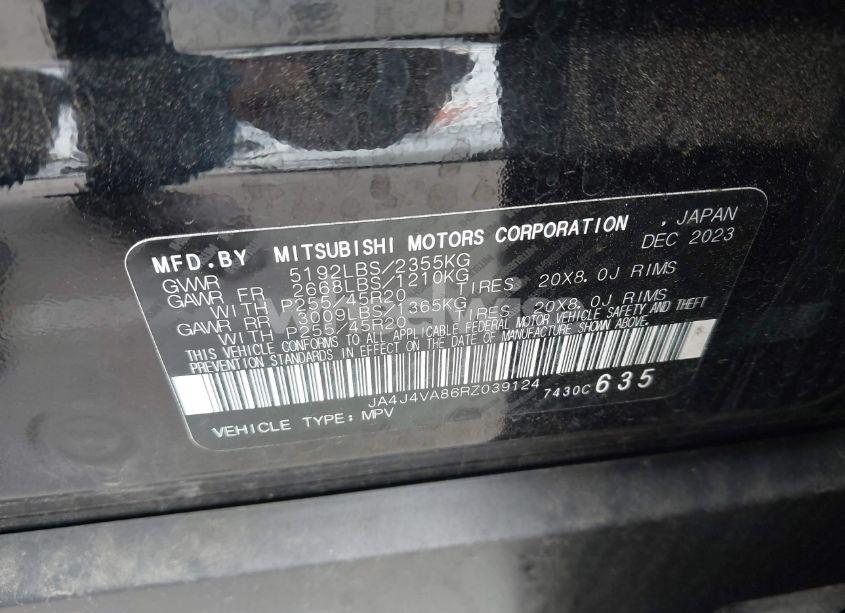 Photo 9 of 2024 Mitsubishi Outlander SE 2.5 S-AWC/SE BLACK EDITION S-AWC/SE BLACK EDITION W/PANO ROOF S-AWC/SE RALLIART S-AWC (VIN JA4J4VA86RZ039124)