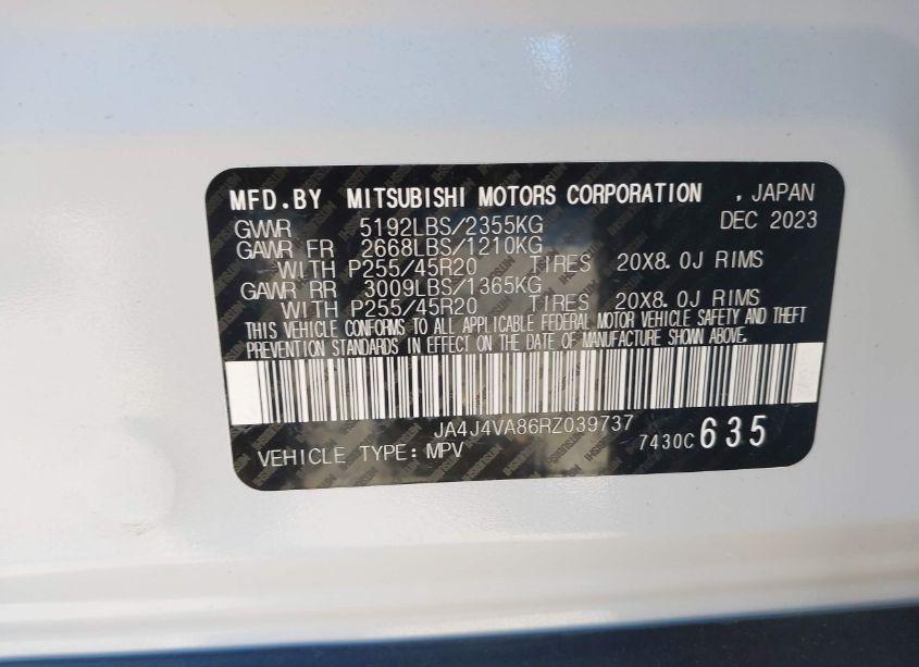 Photo 9 of 2024 Mitsubishi Outlander SE 2.5 (VIN JA4J4VA86RZ039737)