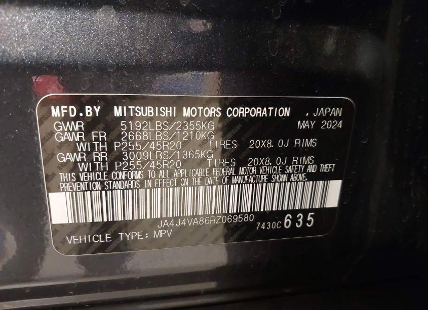 Photo 9 of 2024 Mitsubishi Outlander SE 2.5 S-AWC/SE BLACK EDITION S-AWC/SE BLACK EDITION W/PANO ROOF S-AWC/SE RALLIART S-AWC (VIN JA4J4VA86RZ069580)