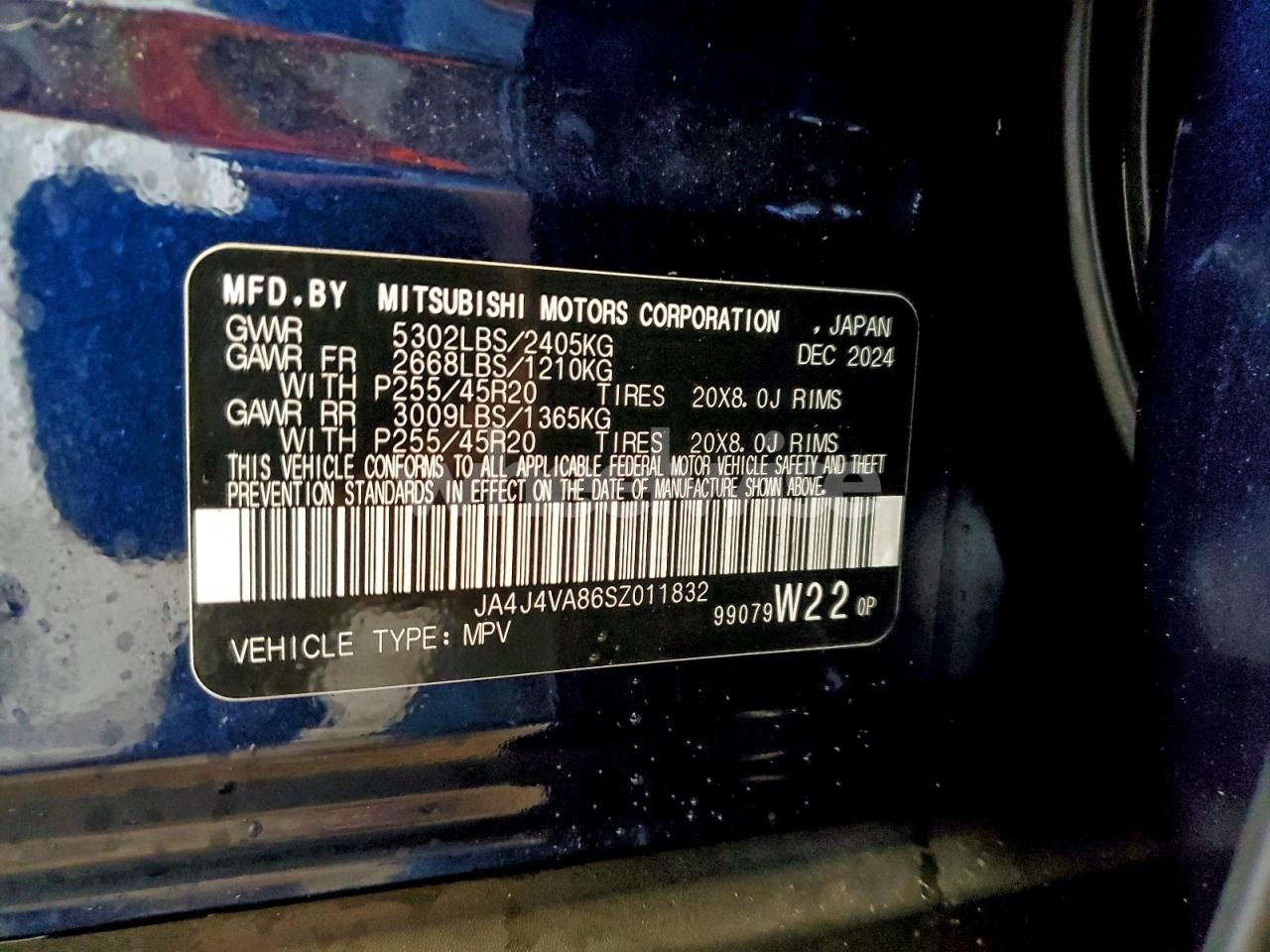 Photo 12 of 2025 MITSUBISHI OUTLANDER SE (VIN JA4J4VA86SZ011832)