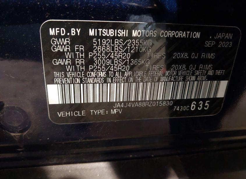 Photo 9 of 2024 Mitsubishi Outlander SE 2.5 S-AWC (VIN JA4J4VA88RZ015830)