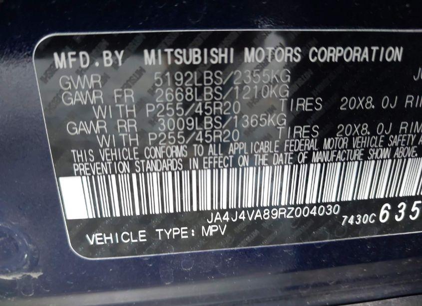 Photo 9 of 2024 Mitsubishi Outlander SE 2.5 (VIN JA4J4VA89RZ004030)