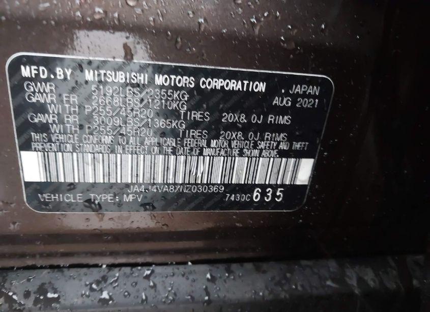 Photo 9 of 2022 Mitsubishi Outlander SEL 2.5 /SEL LAUNCH EDITION /SEL SPECIAL EDITION (VIN JA4J4VA8XNZ030369)