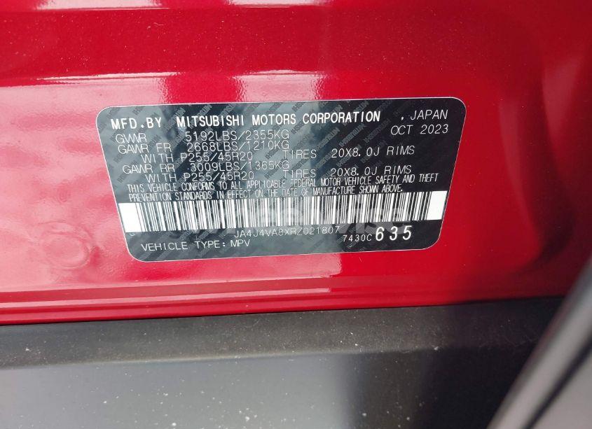 Photo 9 of 2024 Mitsubishi Outlander SE 2.5 S-AWC (VIN JA4J4VA8XRZ021807)