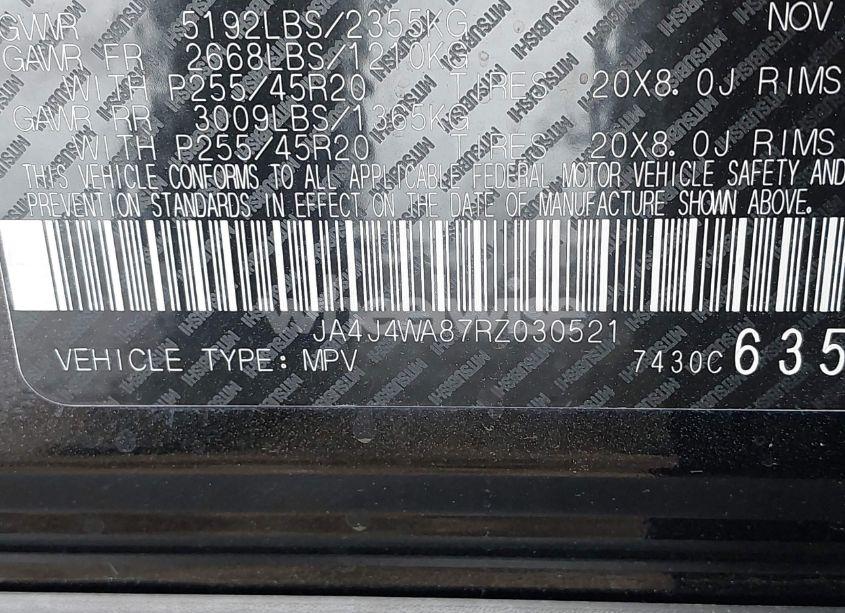 Photo 9 of 2024 Mitsubishi Outlander SEL PLATINUM EDITION S-AWC (VIN JA4J4WA87RZ030521)