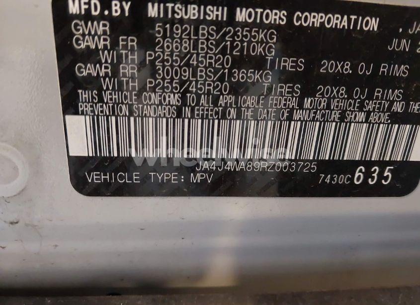 Photo 9 of 2024 Mitsubishi Outlander SEL 2.5 S-AWC (VIN JA4J4WA89RZ003725)