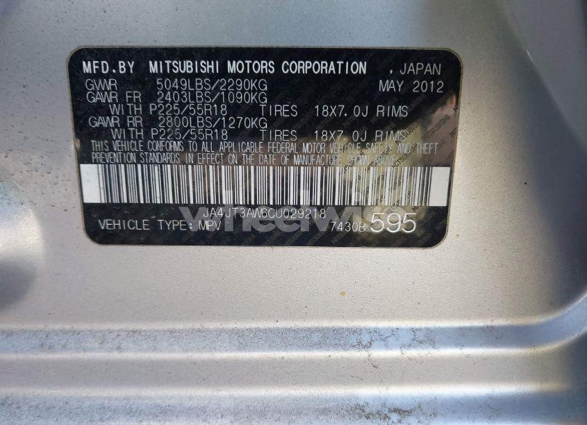 Photo 9 of 2012 Mitsubishi Outlander SE (VIN JA4JT3AW6CU029218)