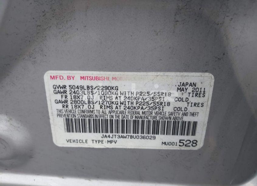 Photo 9 of 2011 Mitsubishi Outlander SE (VIN JA4JT3AW7BU036029)