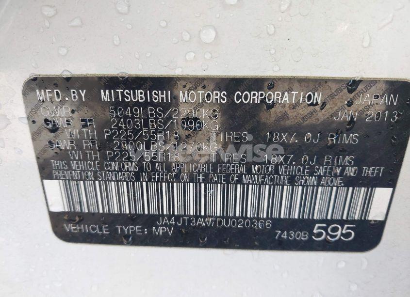 Photo 9 of 2013 Mitsubishi Outlander SE (VIN JA4JT3AW7DU020366)