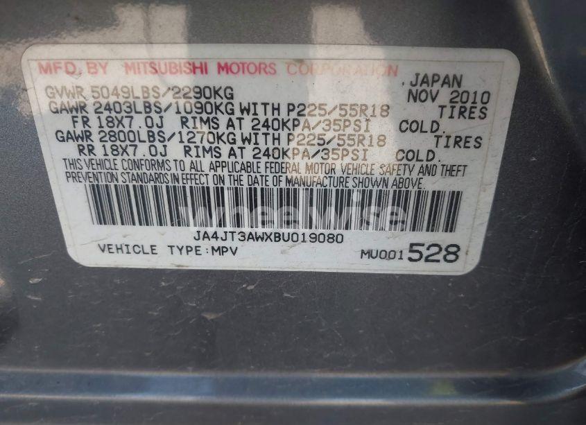 Photo 9 of 2011 Mitsubishi Outlander SE (VIN JA4JT3AWXBU019080)