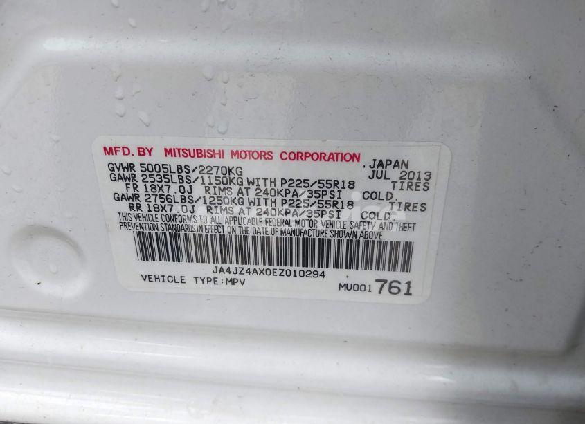 Photo 9 of 2014 Mitsubishi Outlander GT (VIN JA4JZ4AX0EZ010294)