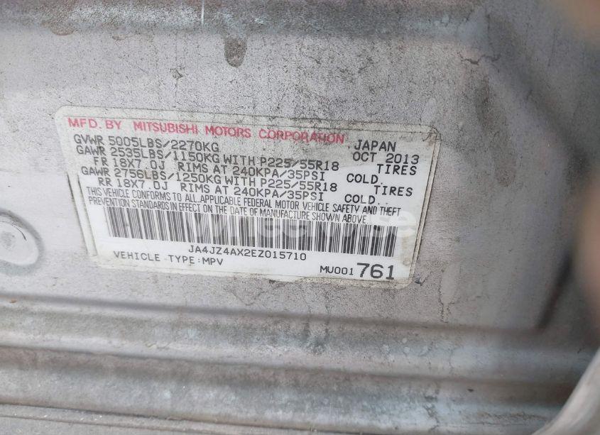 Photo 9 of 2014 Mitsubishi Outlander GT (VIN JA4JZ4AX2EZ015710)