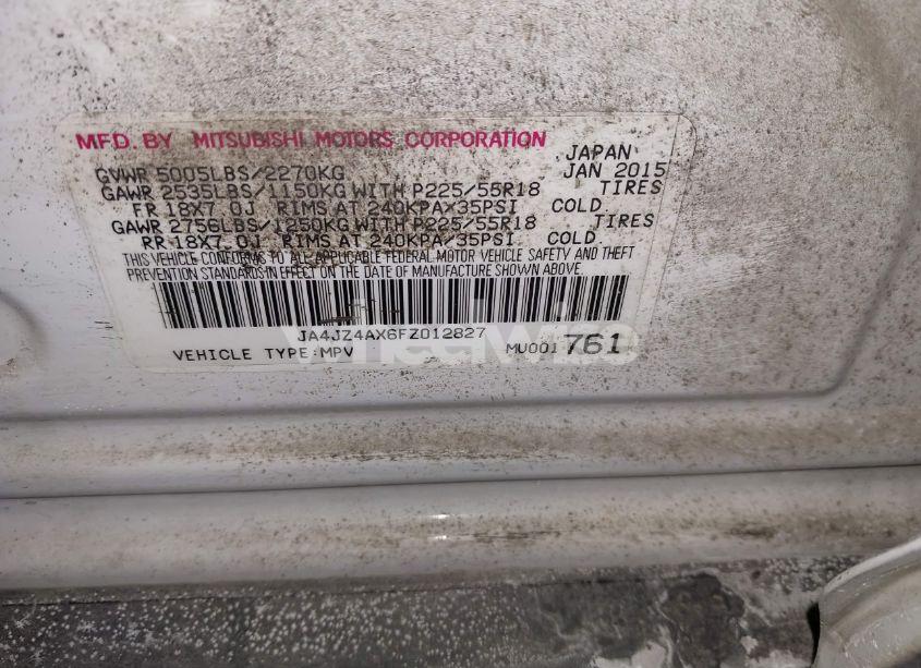 Photo 9 of 2015 Mitsubishi Outlander GT (VIN JA4JZ4AX6FZ012827)