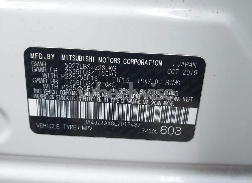 Photo 9 of 2020 Mitsubishi Outlander GT 3.0 S-AWC (VIN JA4JZ4AX8LZ013487)