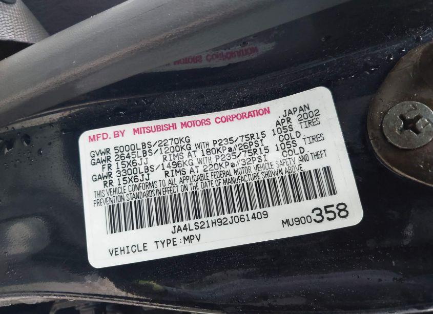 Photo 9 of 2002 Mitsubishi Montero SPORT ES/LS (VIN JA4LS21H92J061409)