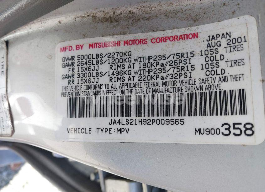 Photo 9 of 2002 Mitsubishi Montero SPORT ES/LS (VIN JA4LS21H92P009565)