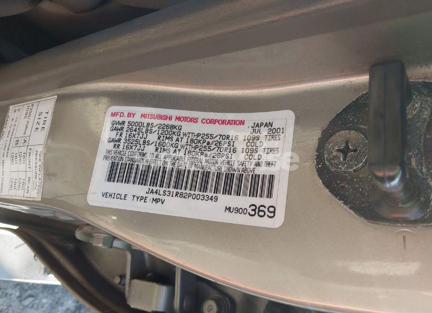 Photo 9 of 2002 Mitsubishi Montero SPORT XLS (VIN JA4LS31R82P003349)