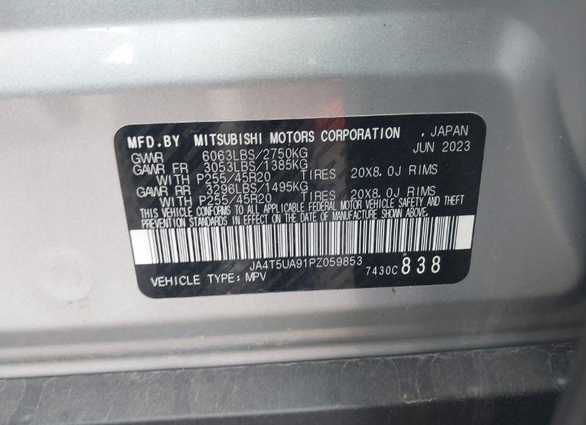 Photo 9 of 2023 Mitsubishi Outlander PHEV RALLIART S-AWC/SE S-AWC (VIN JA4T5UA91PZ059853)