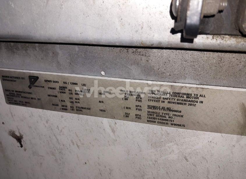 Photo 8 of 2012 Isuzu Commercial VAN (VIN JALB4T171C7W00658)